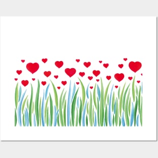Heart Flowers Posters and Art
